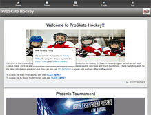 Tablet Screenshot of hockeyatproskate.com